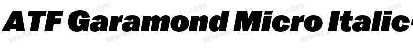 ATF Garamond Micro Italic字体转换